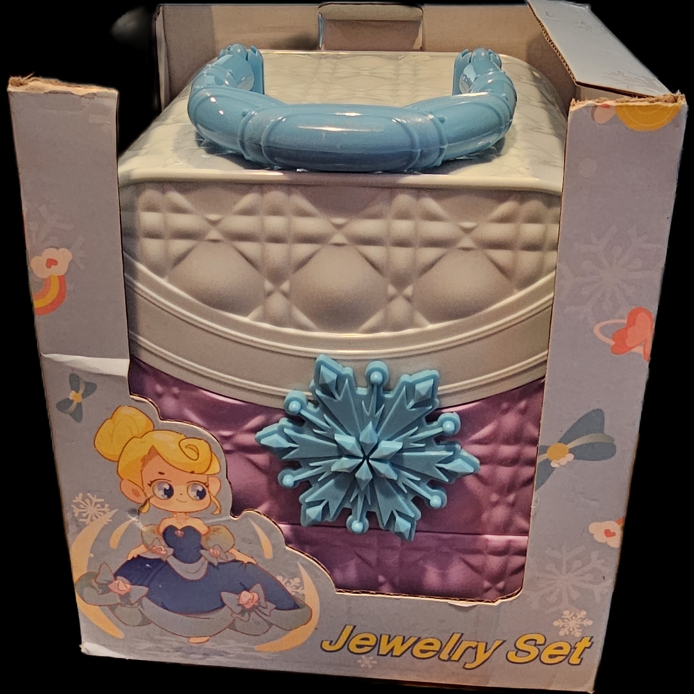 Kids Jewelry Set with Blue and Purple Design